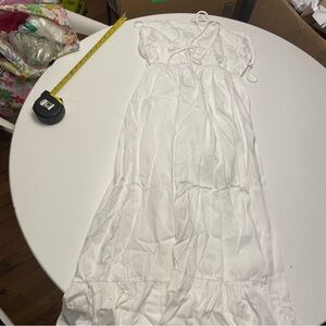 New Almere Summer Flowy Open Back Adjustable Tie Detail Maxi Dress XS